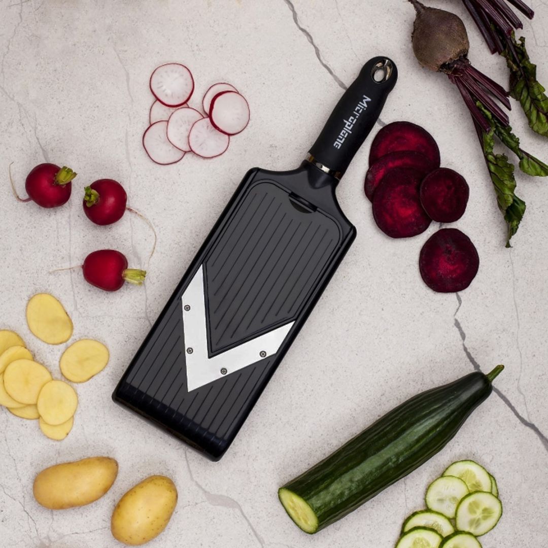 Mandoline ajustable avec poignée V-Blade - Noir
