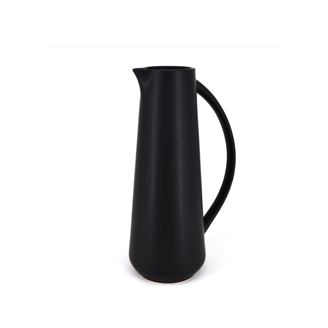 Pichet 1,5 L en grès - Noir mat