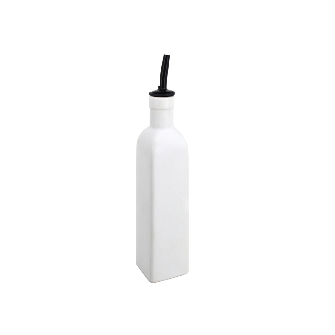 475 ml Oil / Vinegar Stoneware Bottle - Matte White