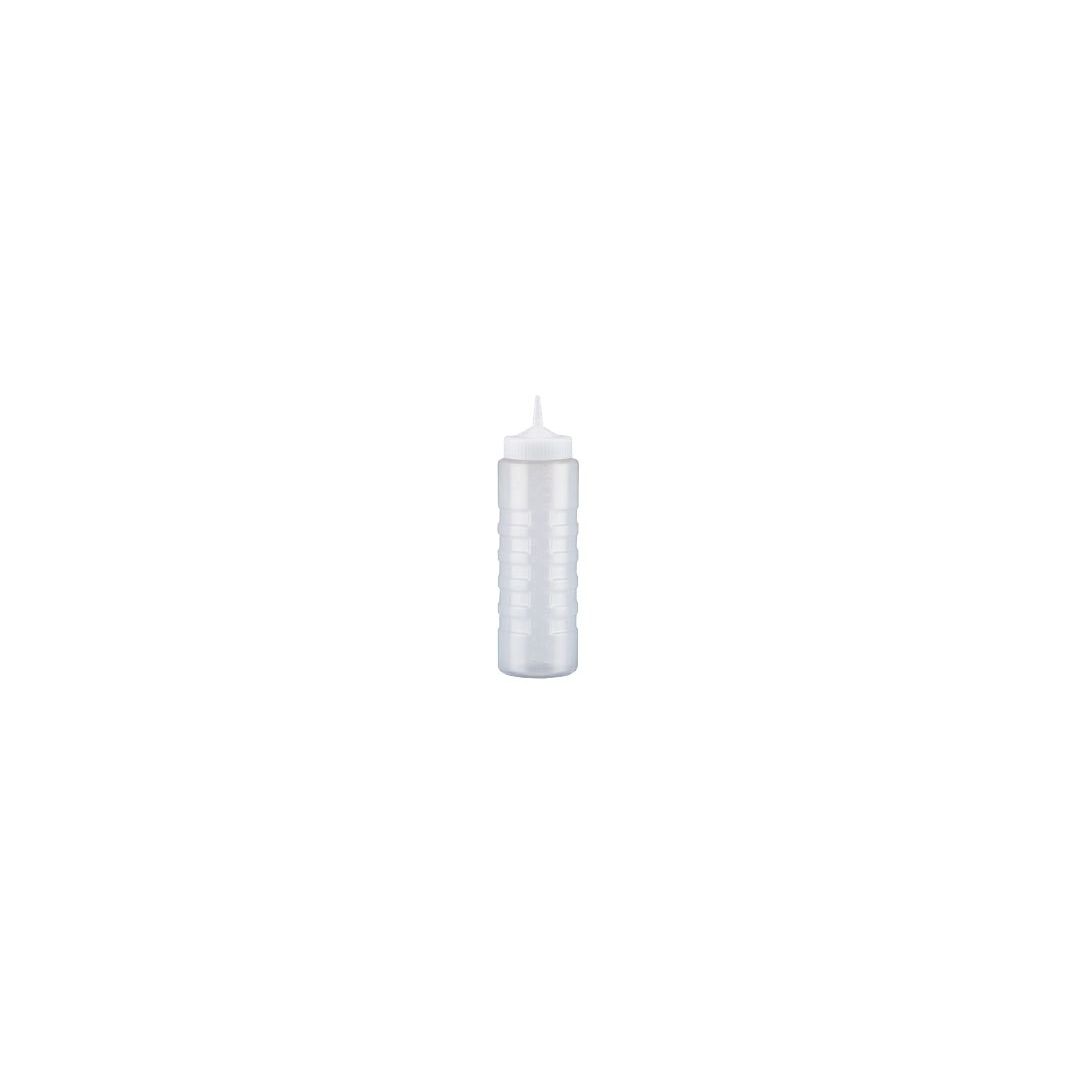Bouteille à pression transparente Traex Color-Mate 24 oz - Bouchon rouge