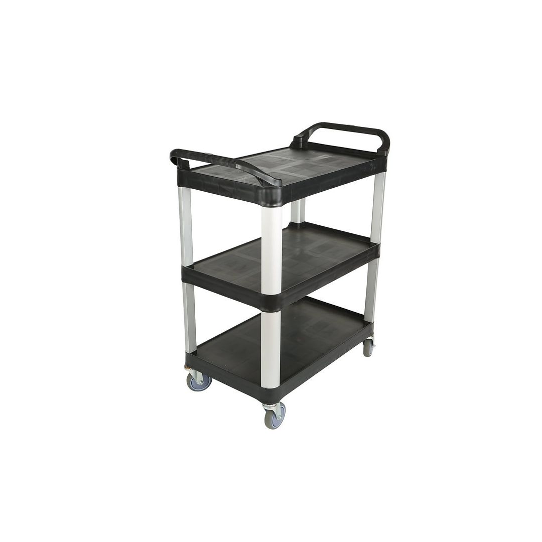Chariot utilitaire en plastique 33" x 17" - Noir