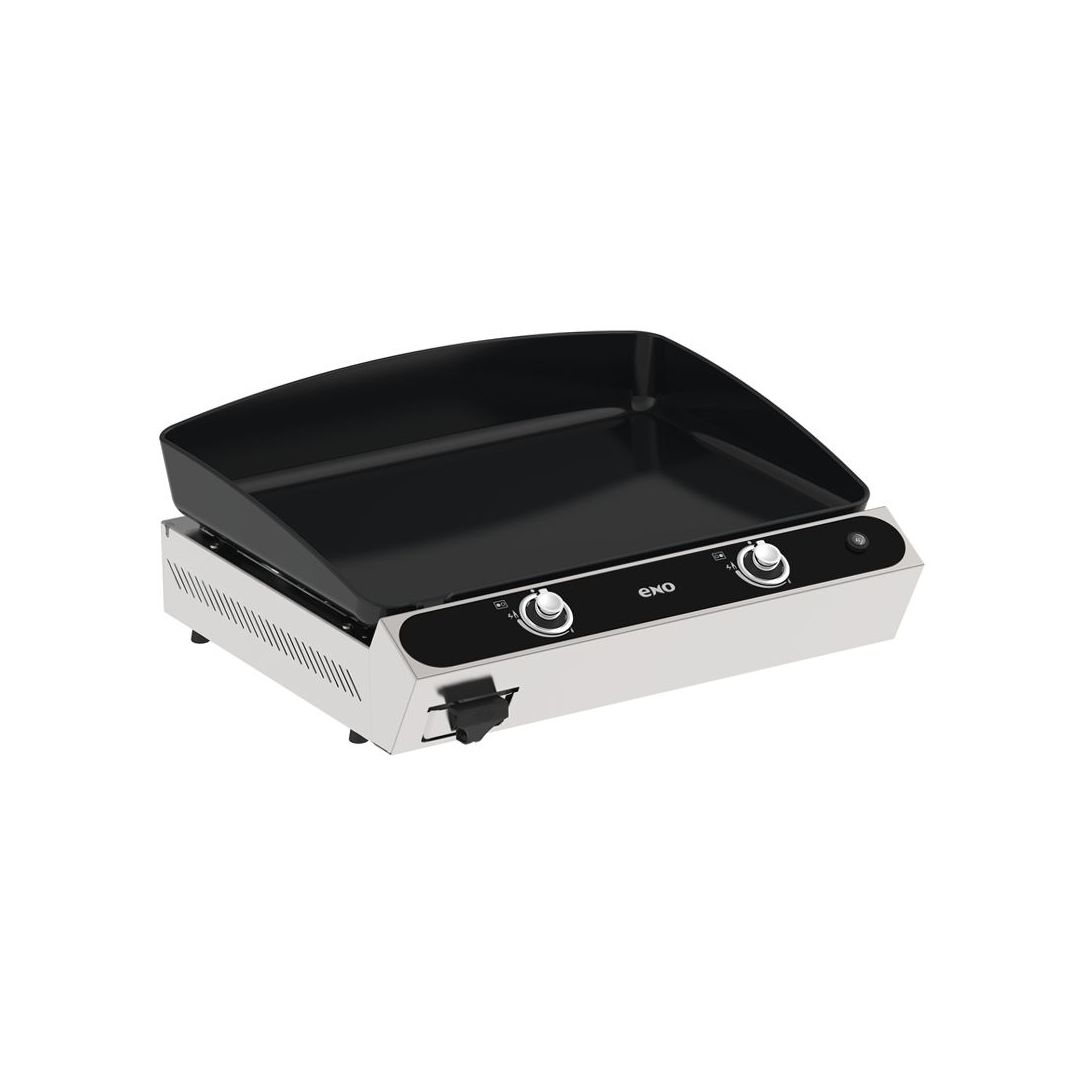 Bergerac Propane Gas Two-Burner Plancha - Stainless Steel