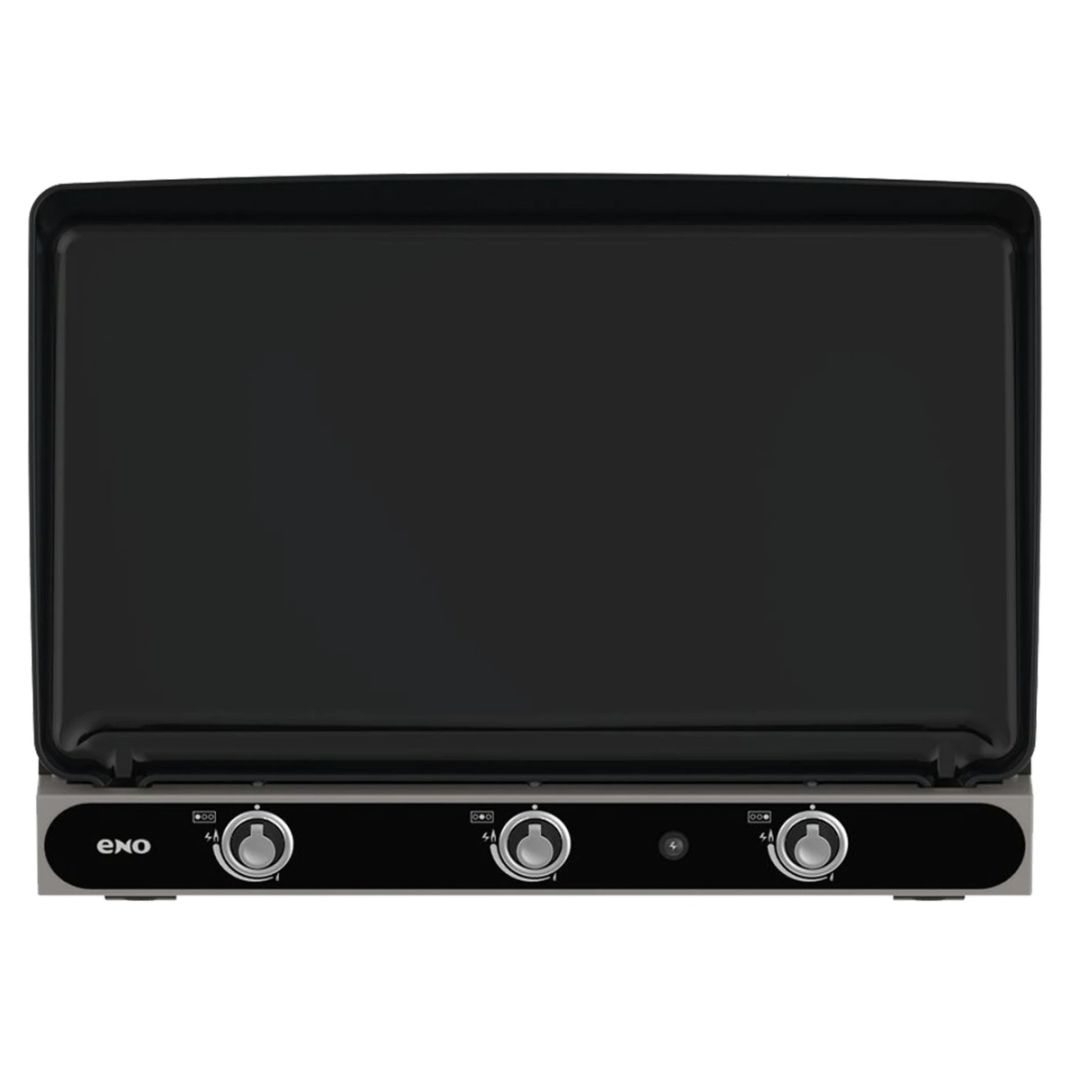 Bergerac Propane Gas Three-Burner Plancha - Stainless Steel