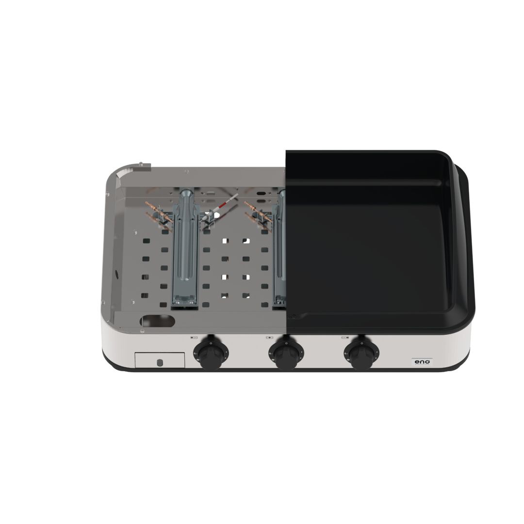 Plancha à trois brûleurs ENOSIGN 80 - Inox