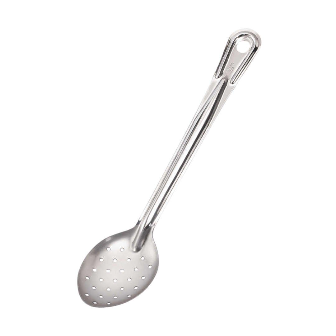 Cuillère de service en acier inoxydable perforée 11"