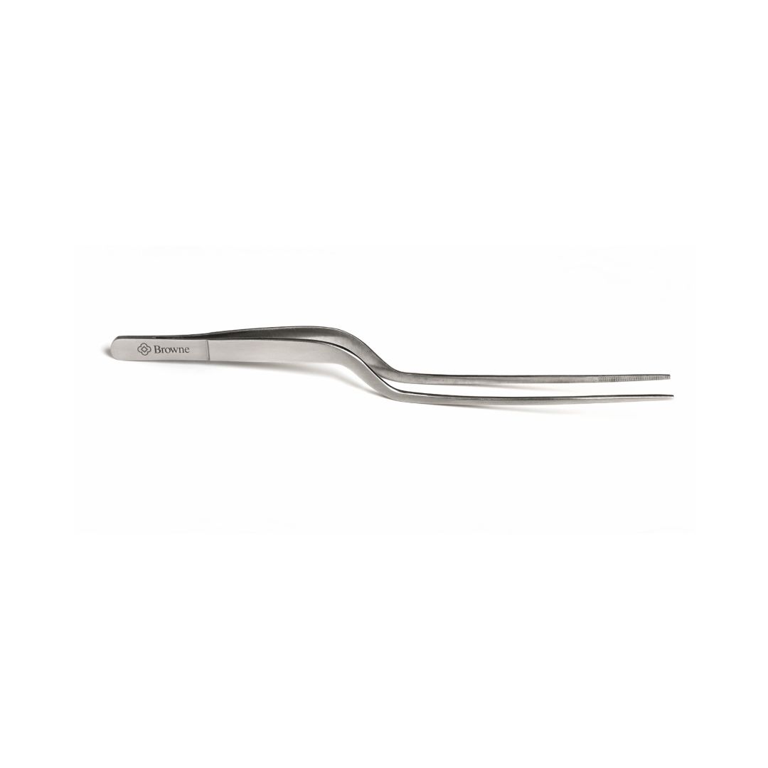 Pince de précision en acier inoxydable coudée 8"