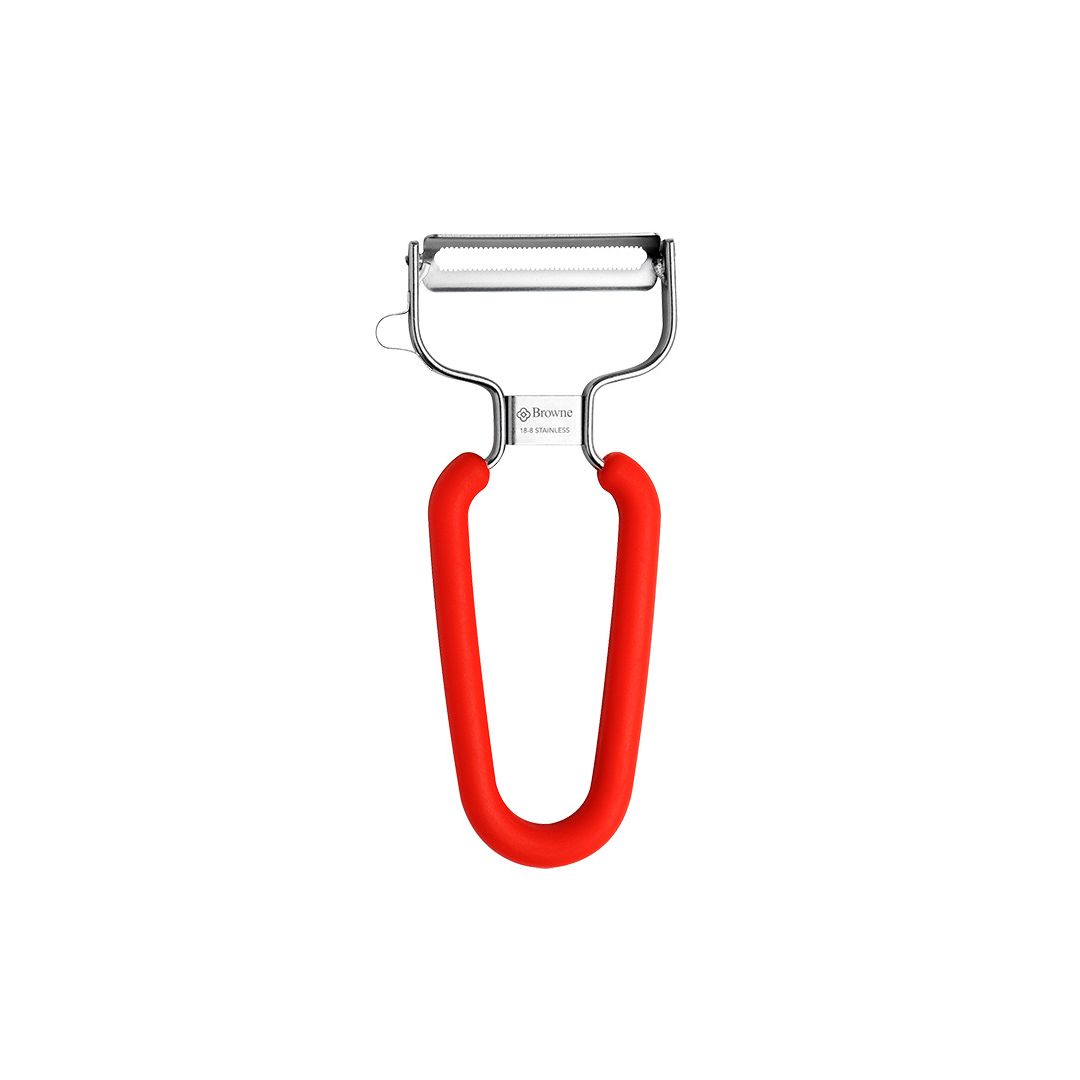 Éplucheur Y à lame dentelée simple - Rouge