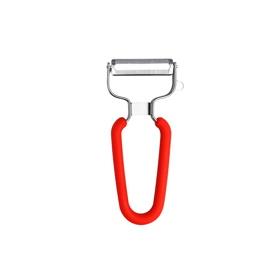 Éplucheur Y à lame dentelée simple - Rouge
