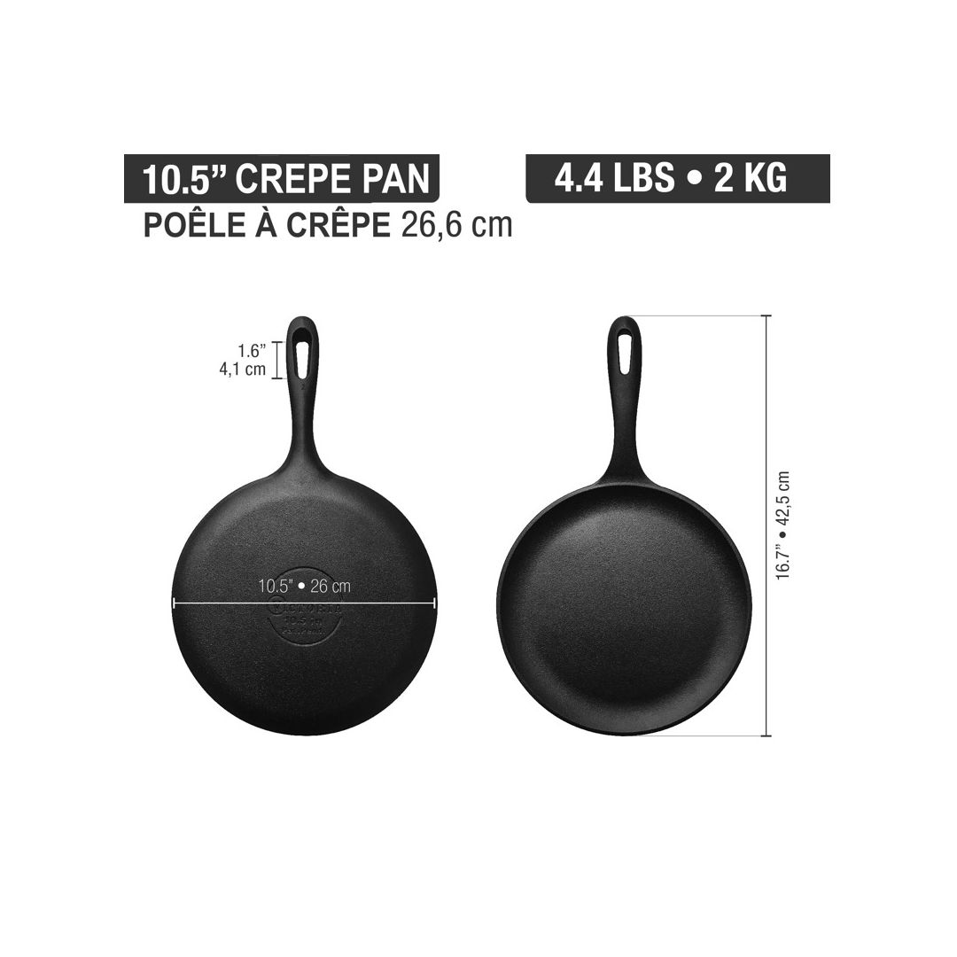 Poêle à crêpe en fonte 26 cm