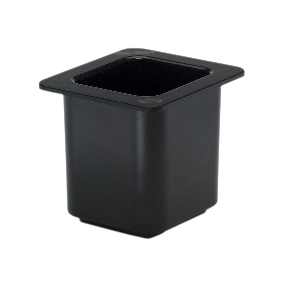 6" ColdFest Black Food Pan - 1/6