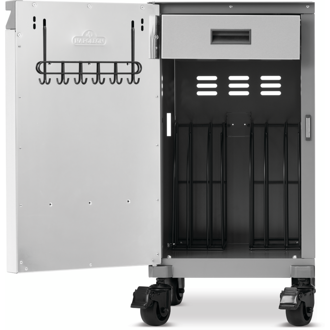Ensemble de deux cabinets de rangement pour barbecue Prestige – Acier inoxydable
