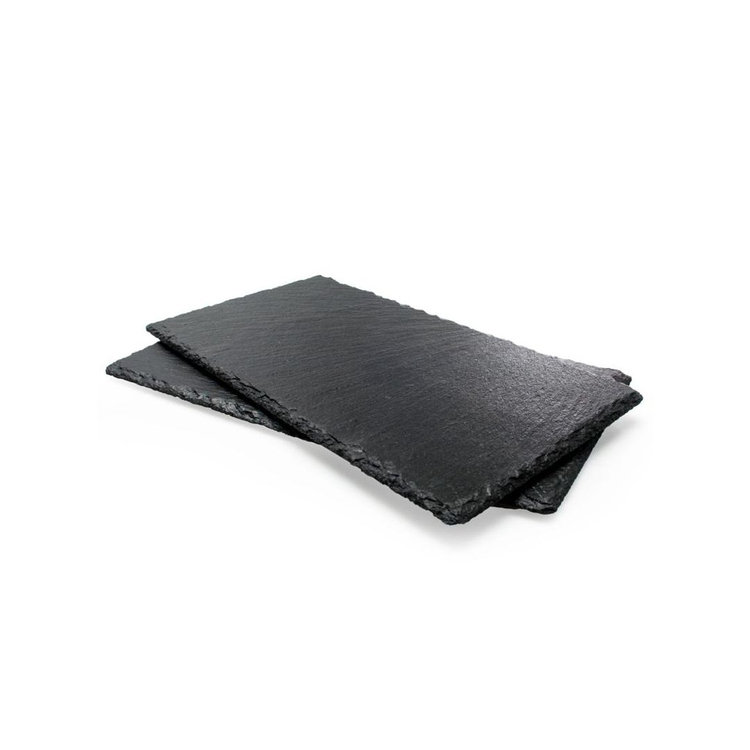 Ensemble de deux planches de service en ardoise 11" x 6"