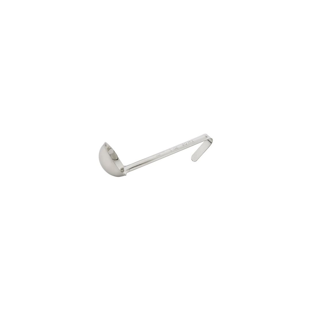 Louche en acier inoxydable monopièce à manche court 1 oz 