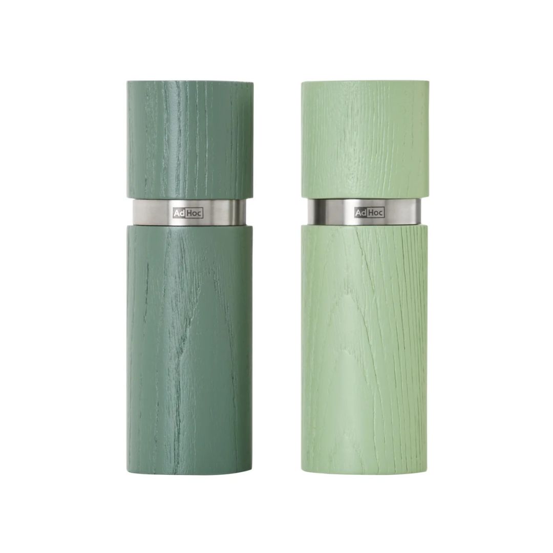 5.9" Salt and Pepper Mills Set - Green