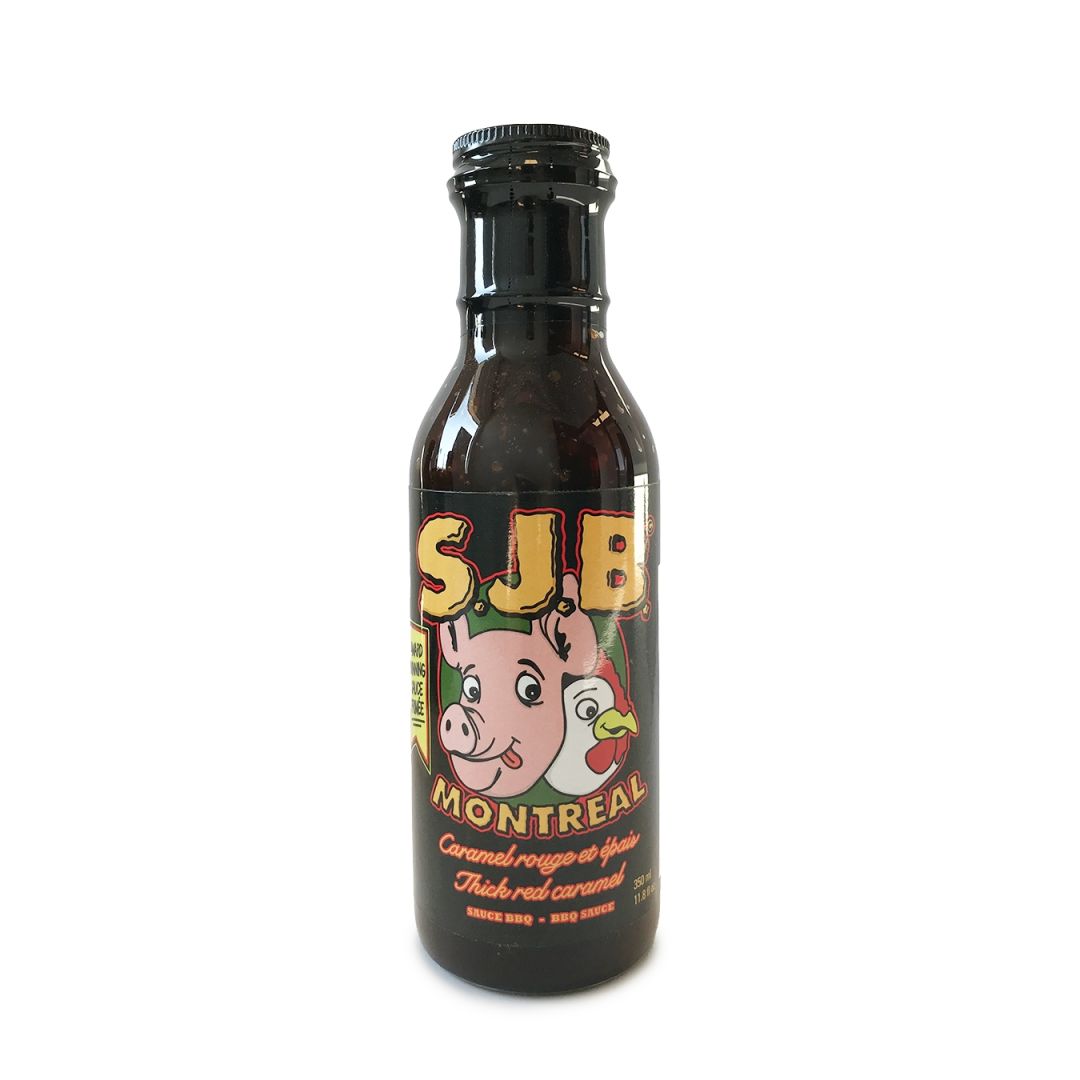 Sauce BBQ caramel rouge et épais