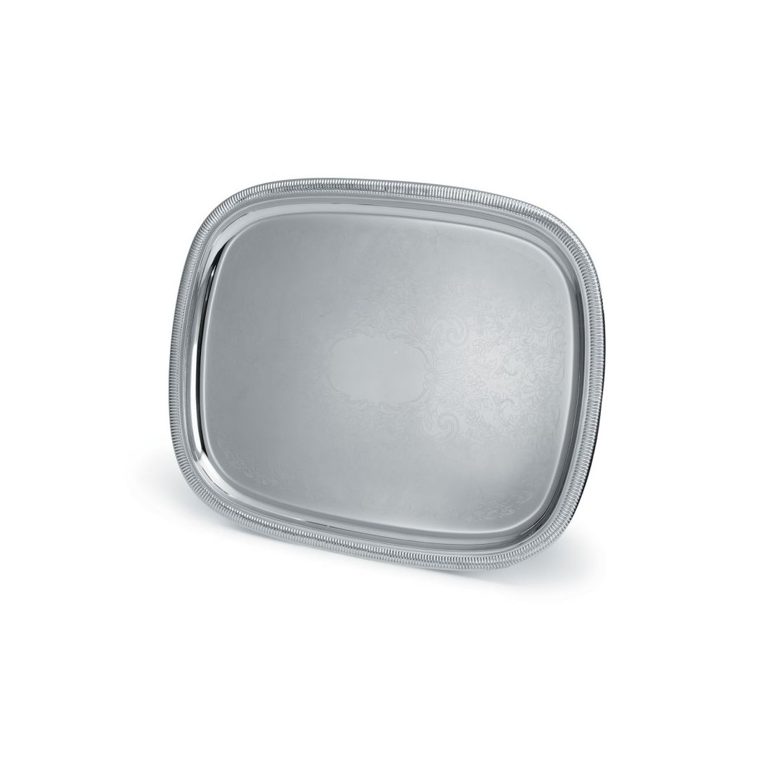 Plateau de service en acier inoxydable Elegant Reflections 23,5" x 18,5"