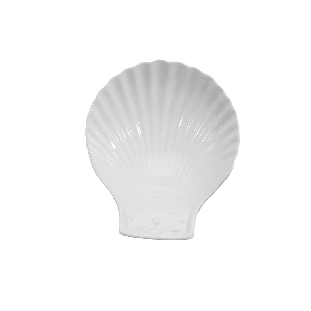 Assiette à coquille St-Jacques en porcelaine 6,75"