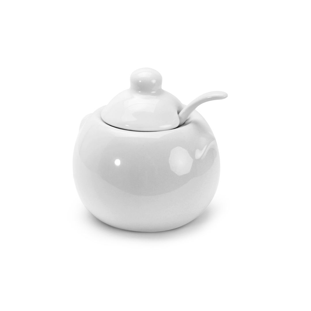 Sucrier avec couvercle en porcelaine 8 oz