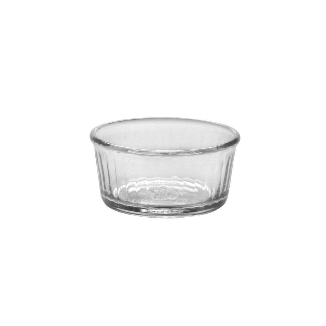 Ensemble de quatre ramequins ronds en verre 3,3"