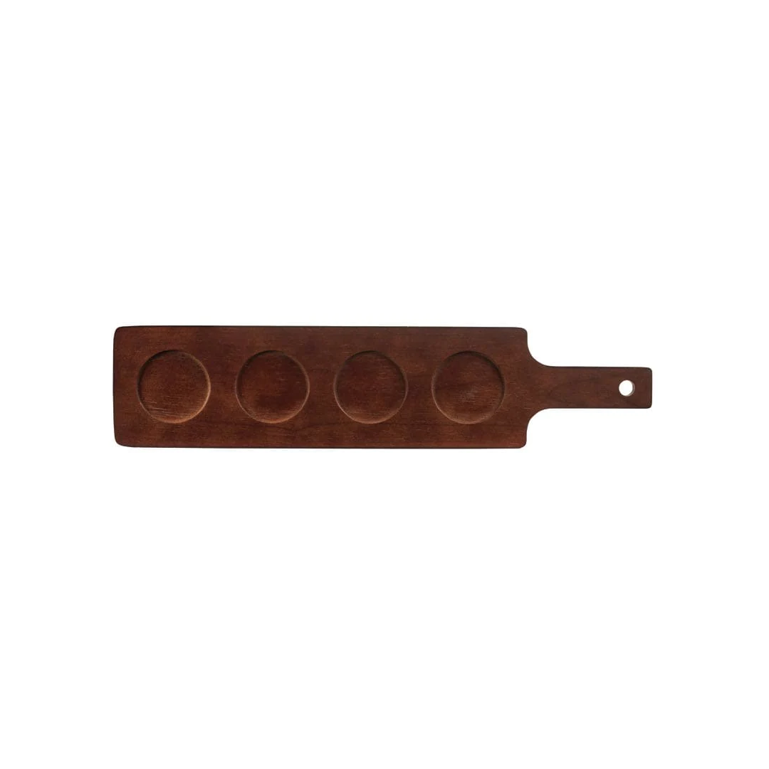 Planche de service en bois pour verres de dégustation