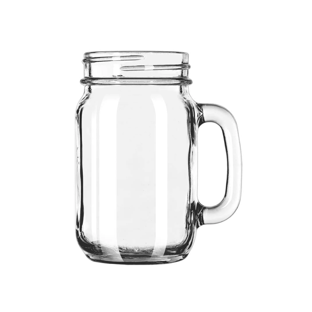 Verre de style pot Mason avec poignée 16 oz