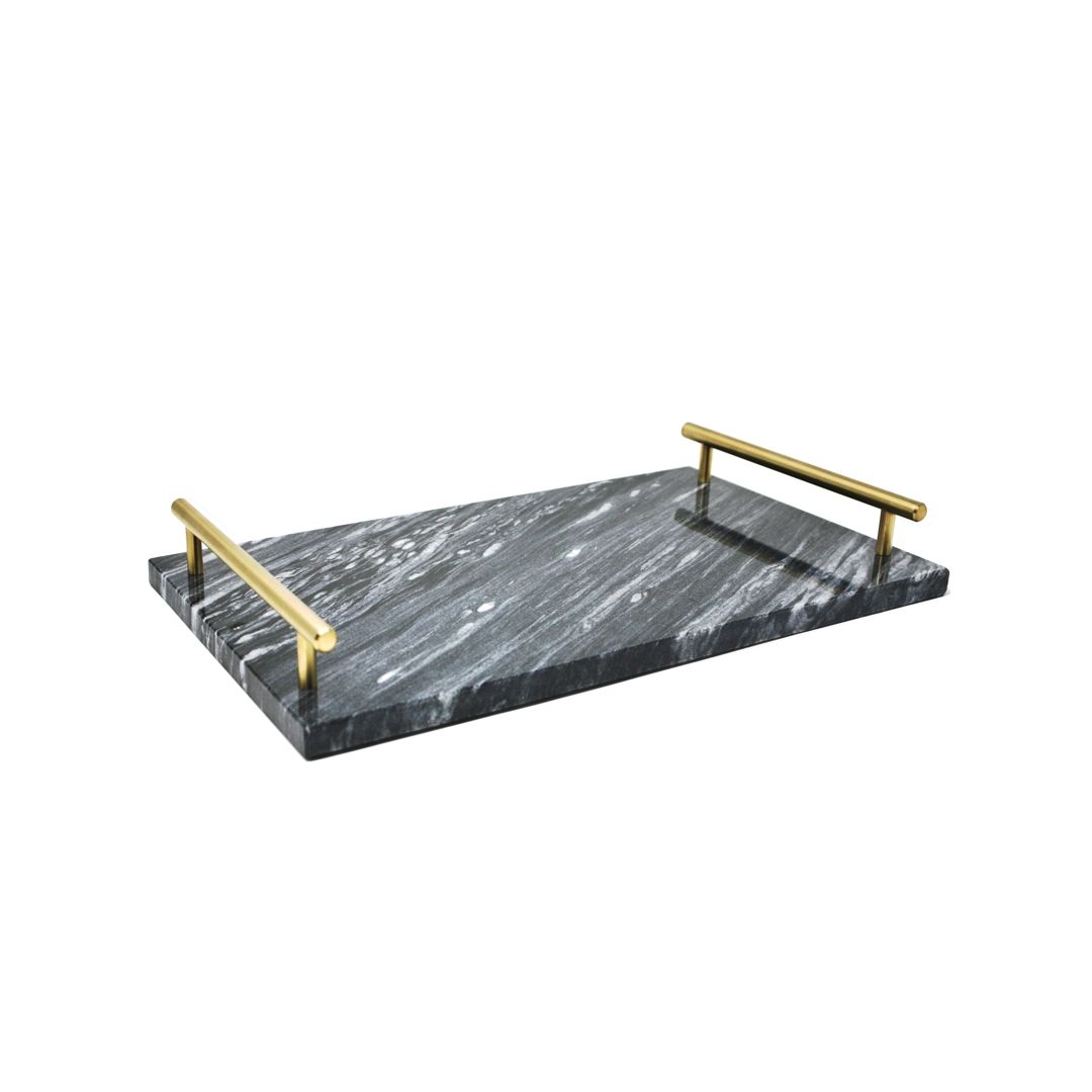 Plateau de service en marbre 14" x 8"