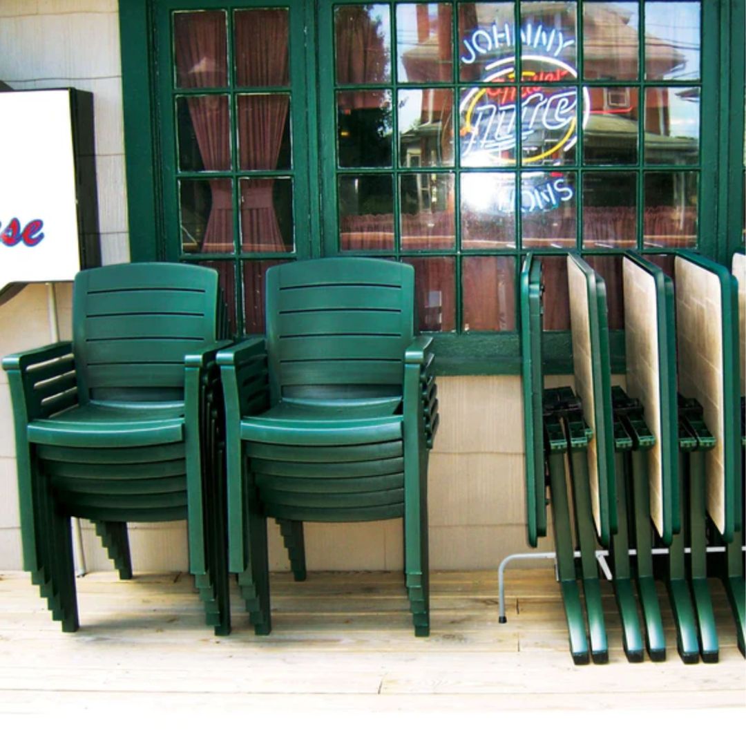 Chaise en résine avec appuis-bras Acadia - Vert amazone