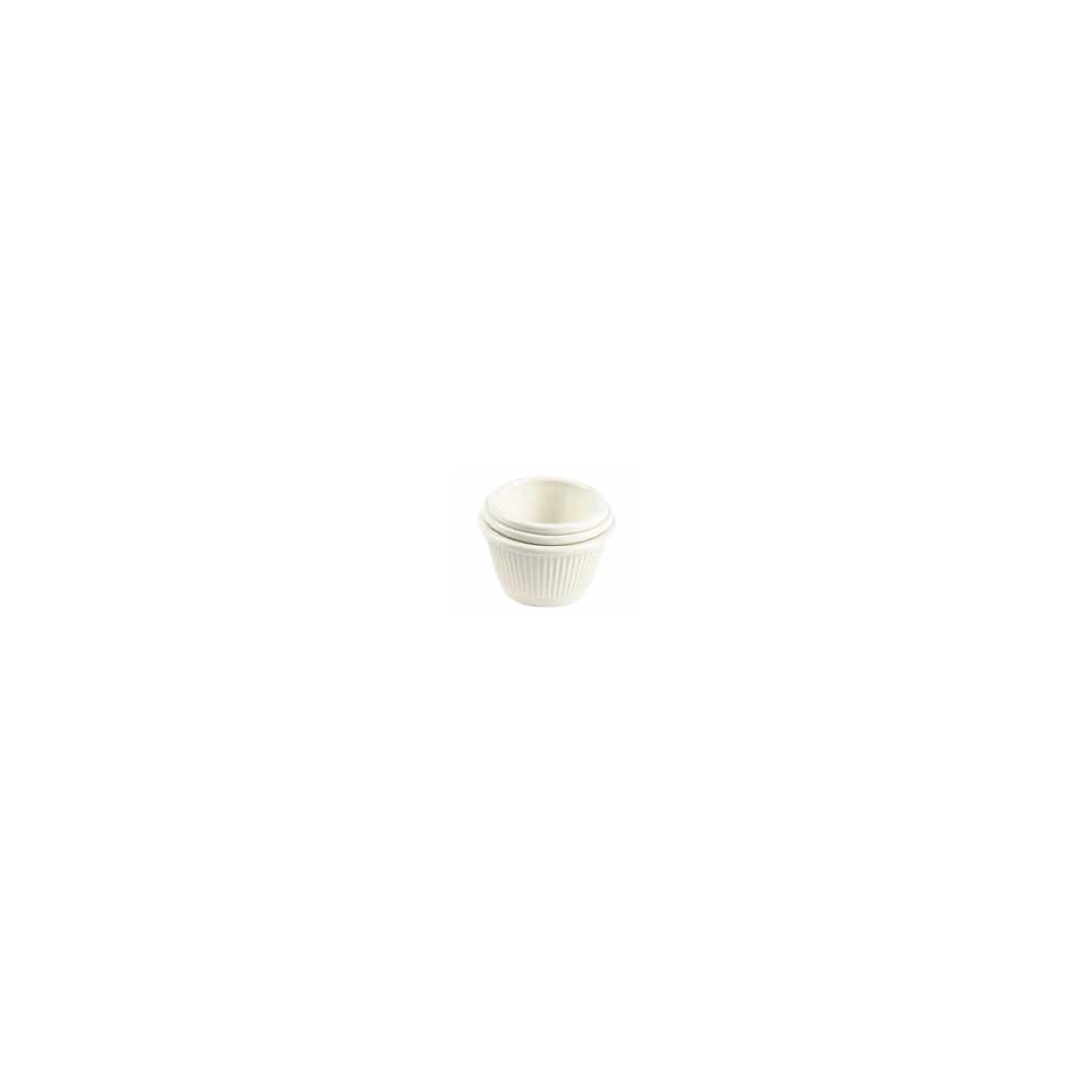 Récipient à condiment en mélamine à cannelures 4,5 oz - Ivoire