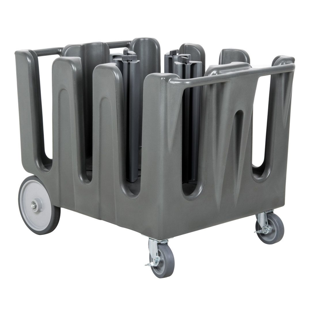 Chariot pour assiettes ajustable à neuf piles - Gris