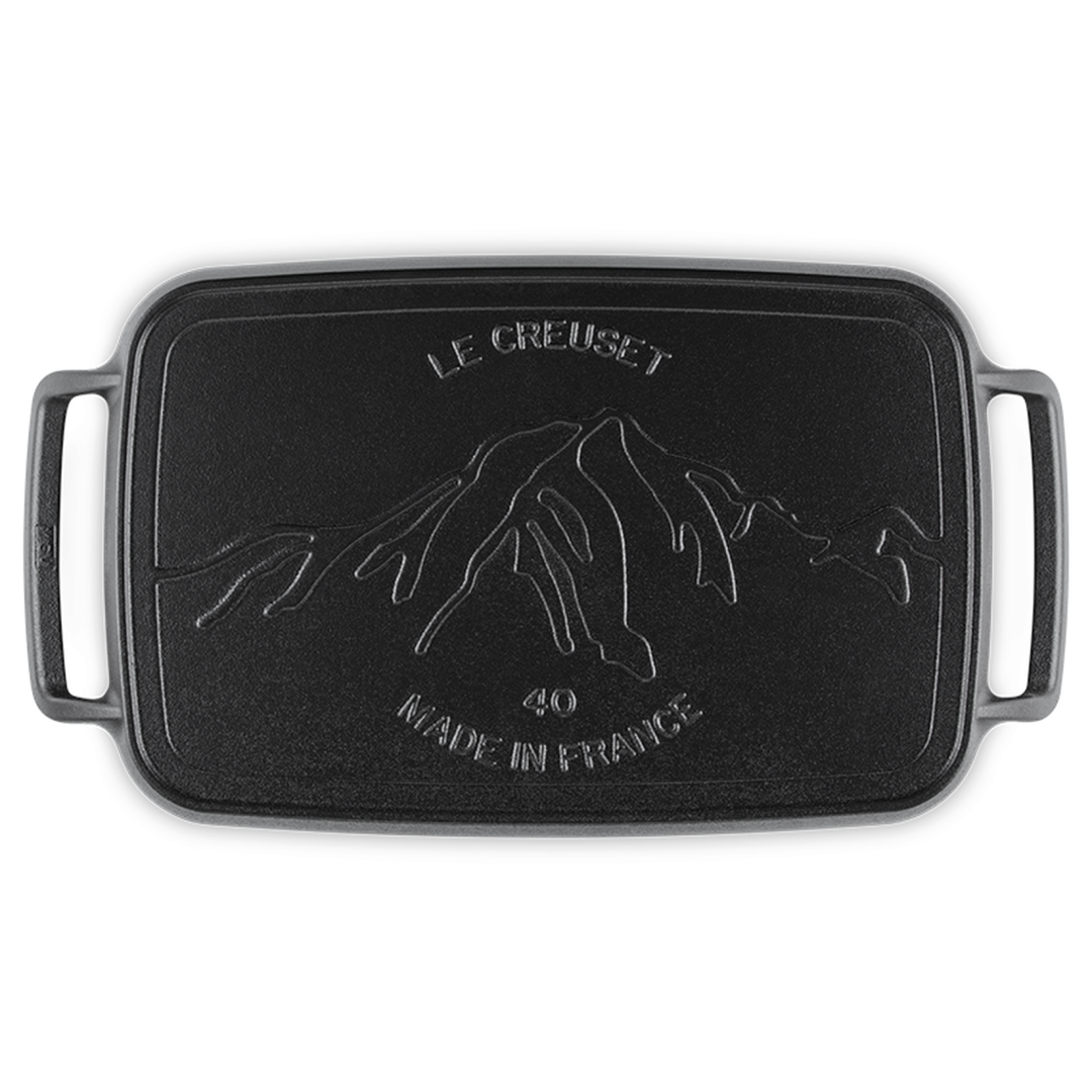 Plaque de cuisson rectangulaire en fonte émaillée 40 cm - Alpine