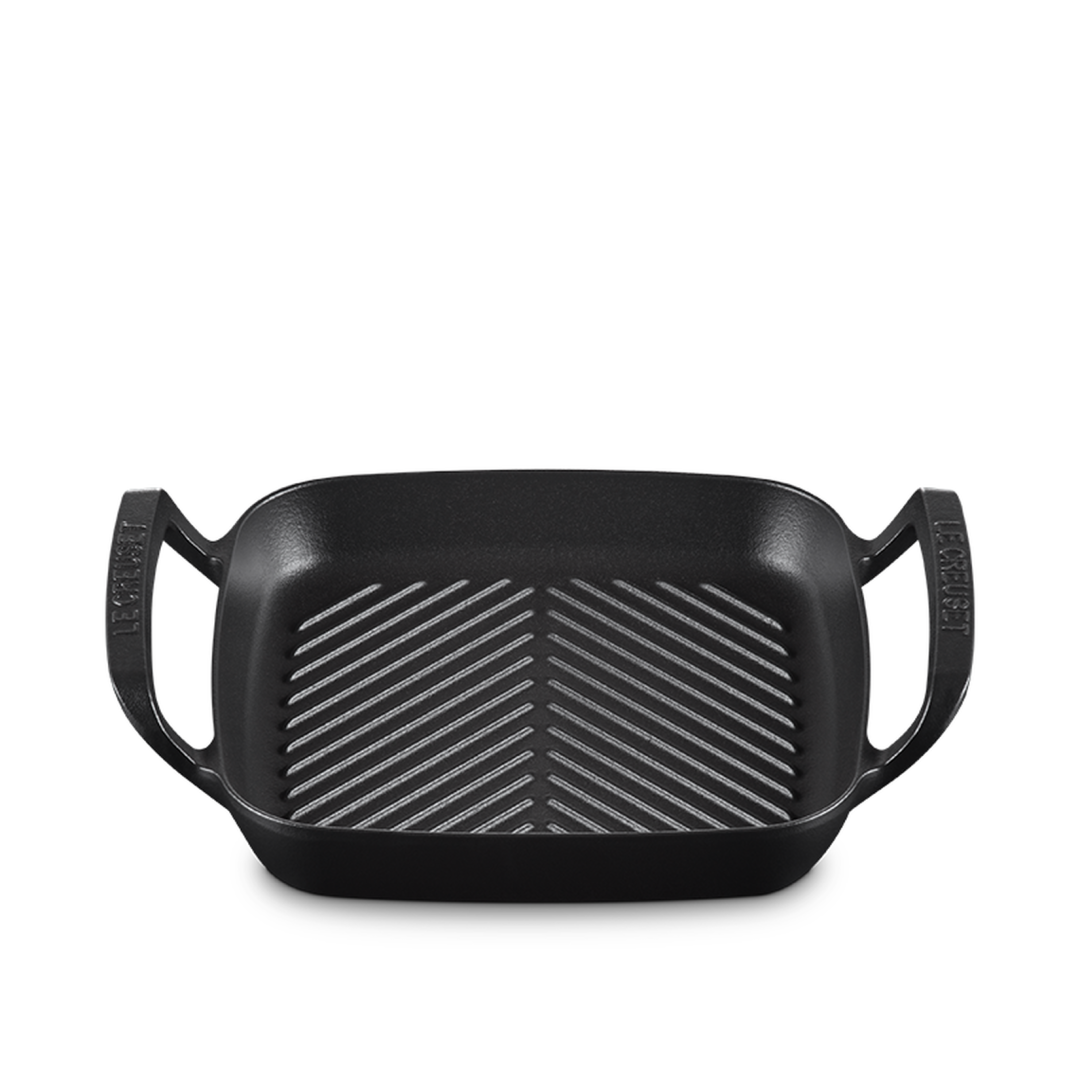 Poêle-grille carrée en fonte émaillée 26 cm - Alpine