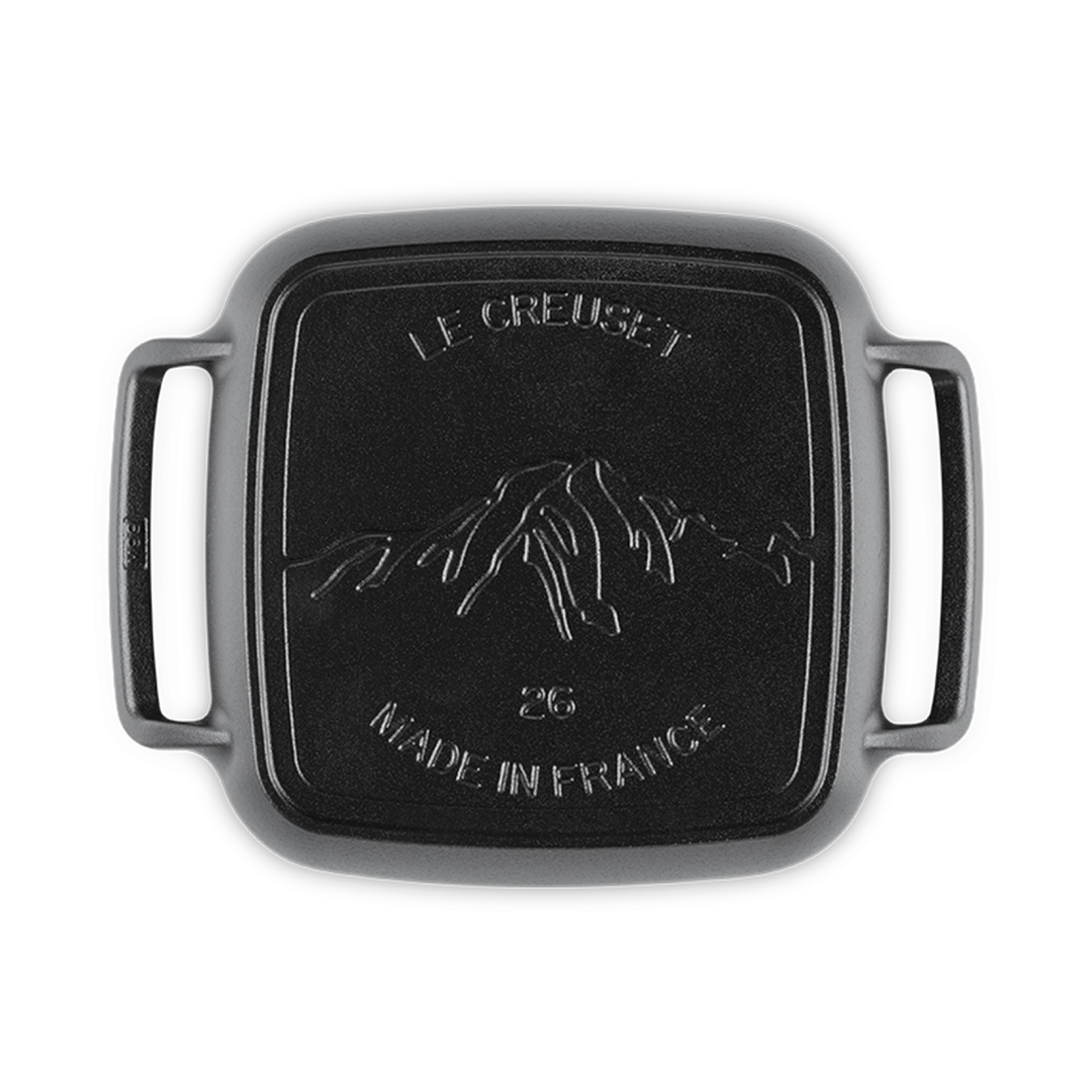 Poêle-grille carrée en fonte émaillée 26 cm - Alpine