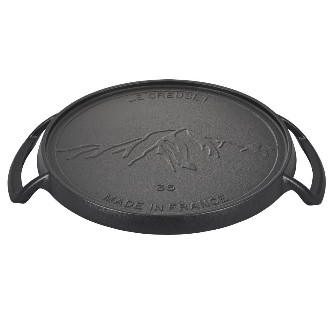 Poêle à pizza en fonte émaillée ronde 35 cm - Alpine
