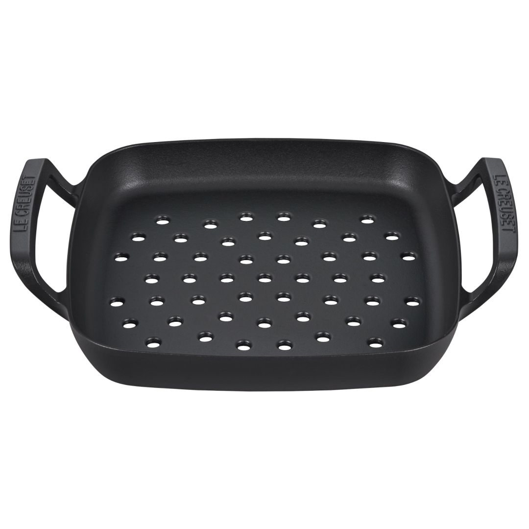 Panier à griller en fonte émaillée carré 30 cm - Alpine