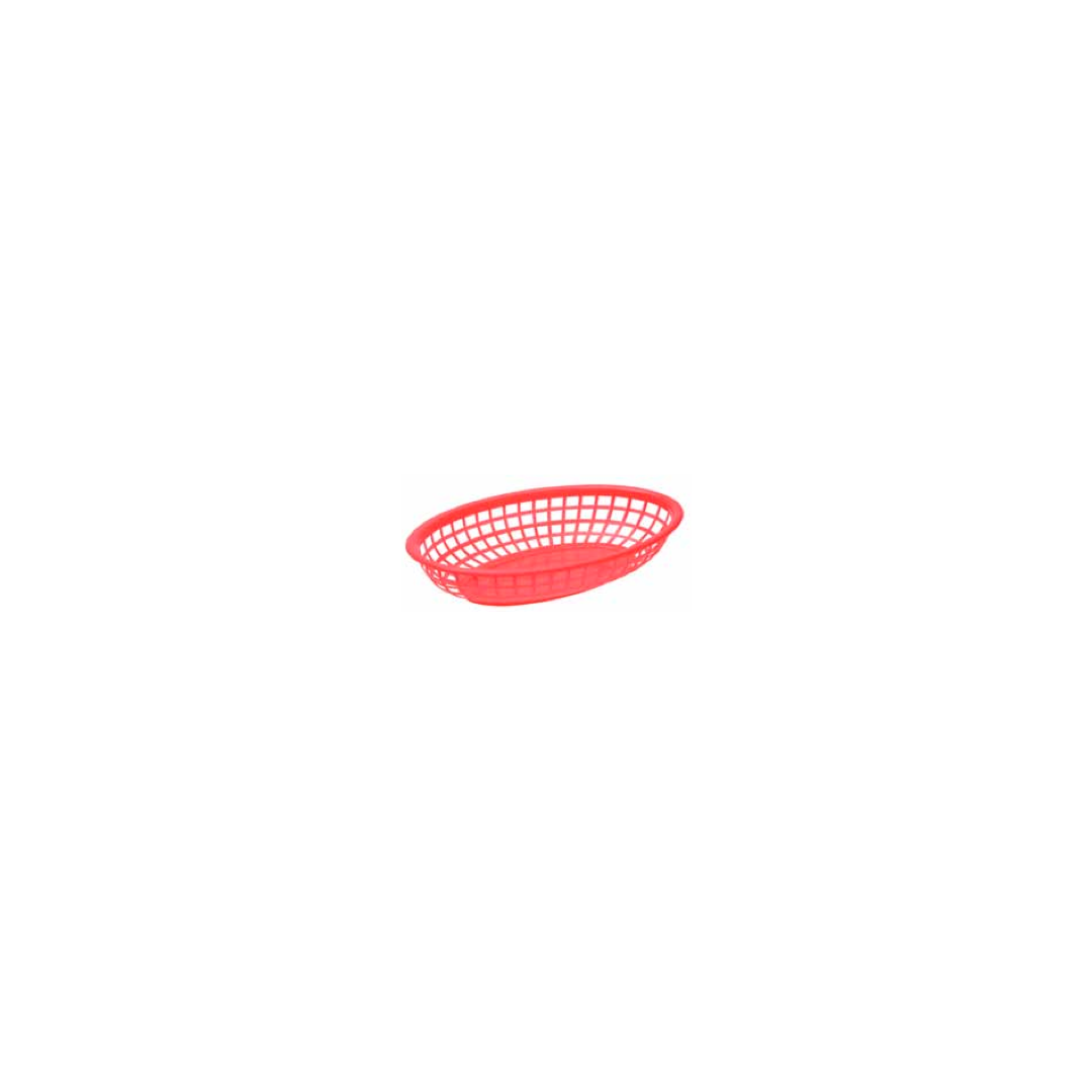 Panier en polyéthylène ovale 9,4" x 6" - Rouge