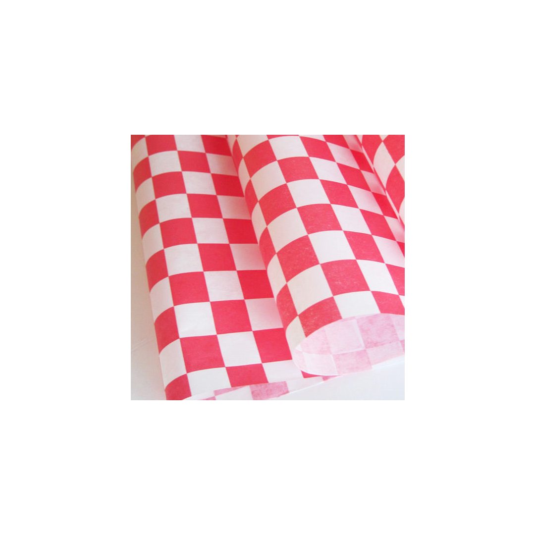 Papier Damier 12" x 12" - Rouge (2000/cs)
