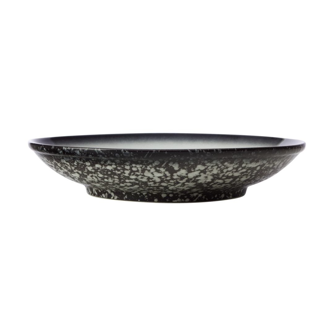 Bol rond sur pied 25 cm - Caviar granite
