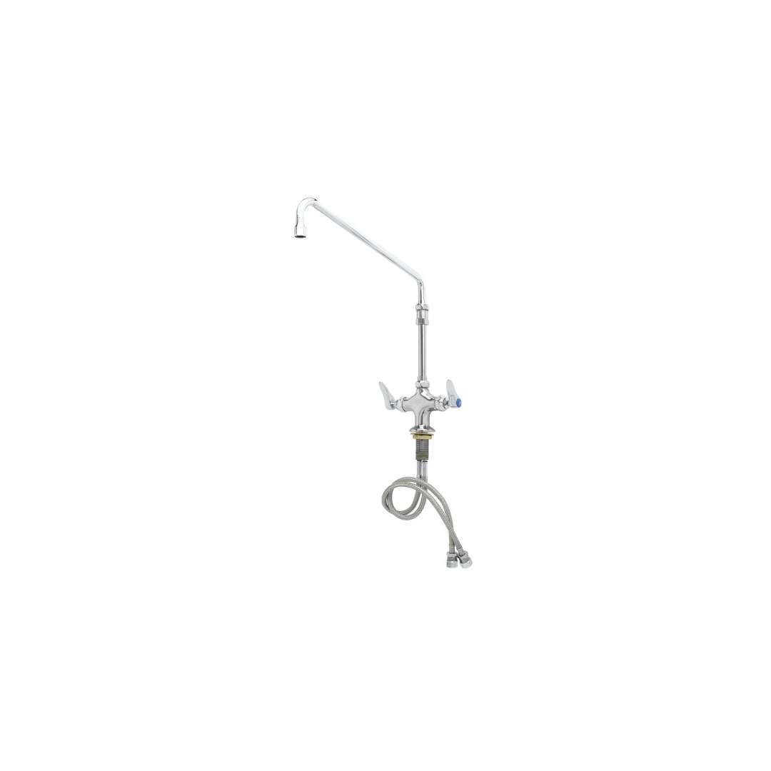 Robinet d'évier avec tuyau double et bec de 14"