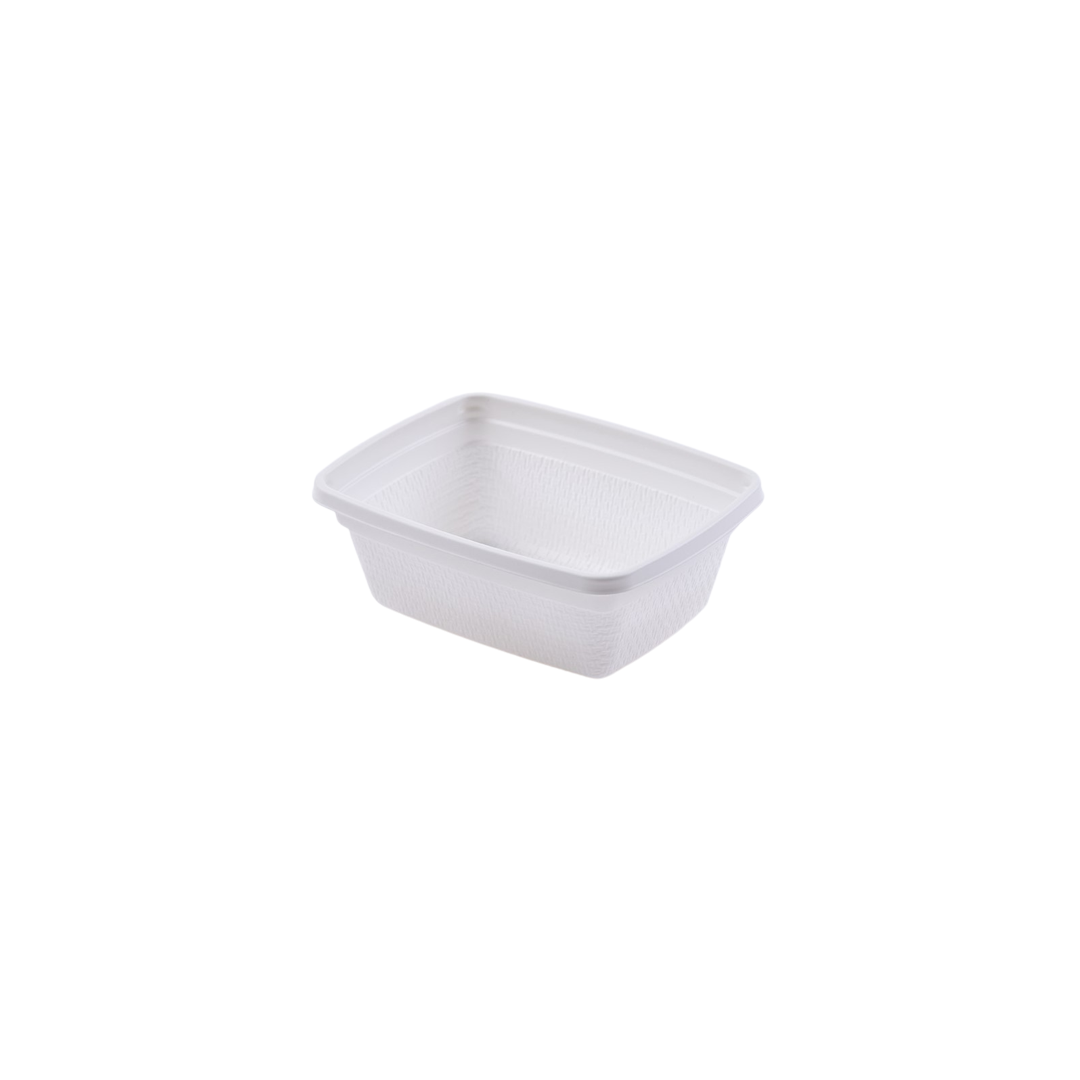 Récipients jetables rectangulaires 8 oz pour Temp-Rite II - Blanc (caisse de 1000)