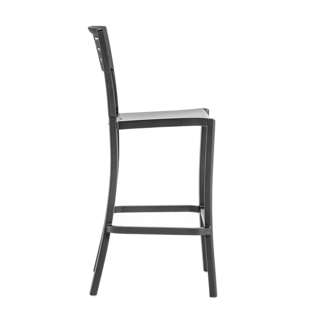 Chaise de bar en résine Vogue - Noir