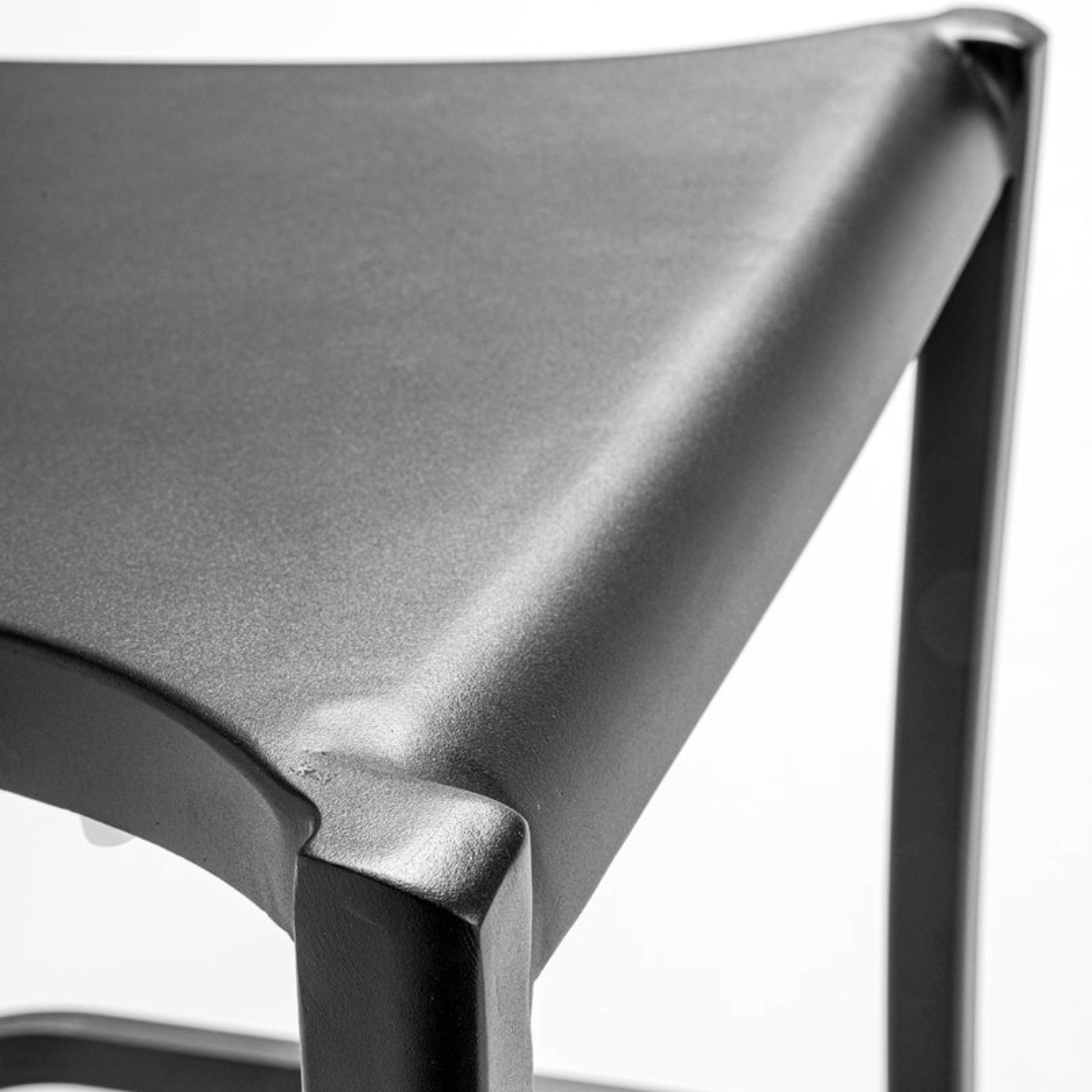 Chaise de bar en résine Vogue - Noir