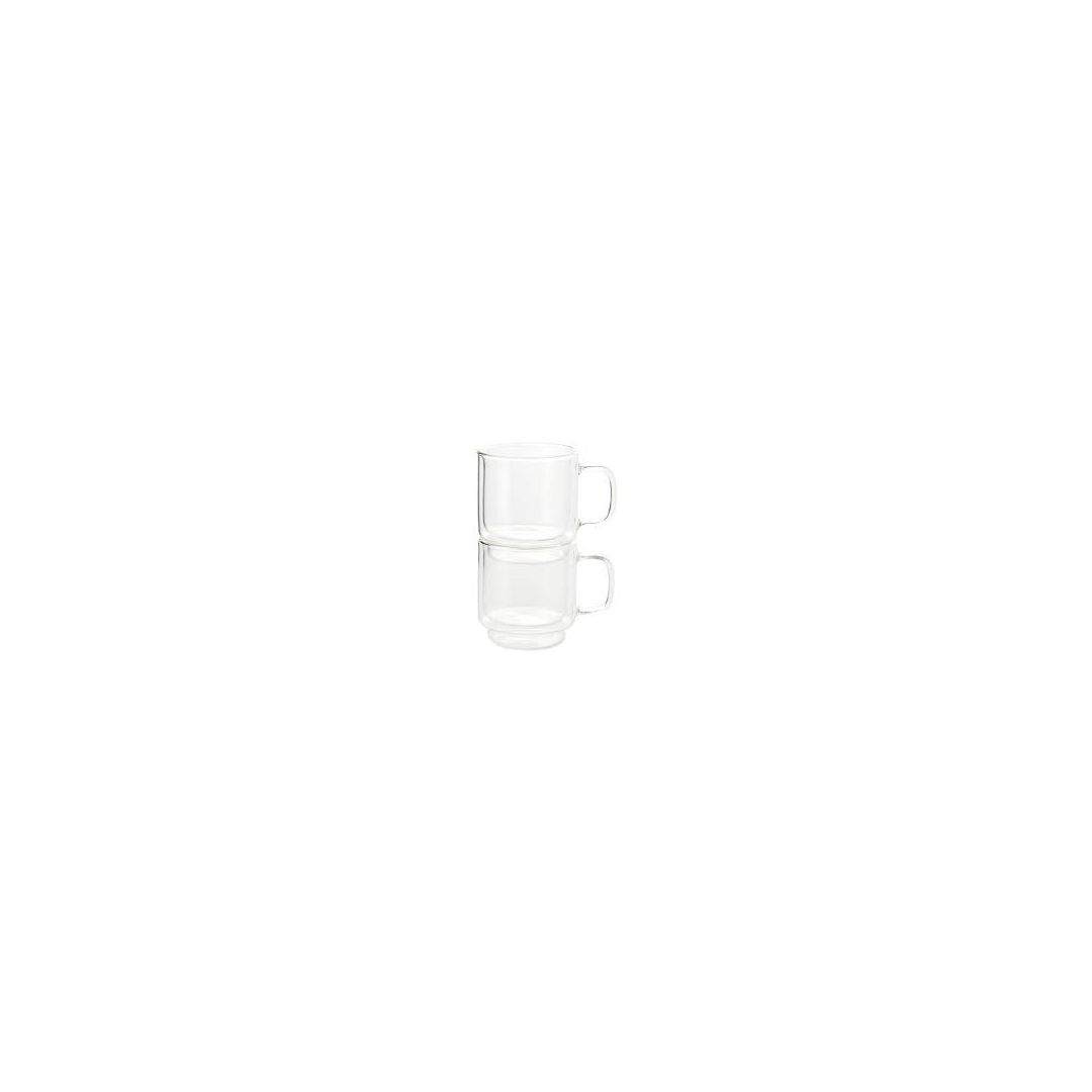 Ensemble de deux tasses à cappuccino double paroi empilable 8,5 oz