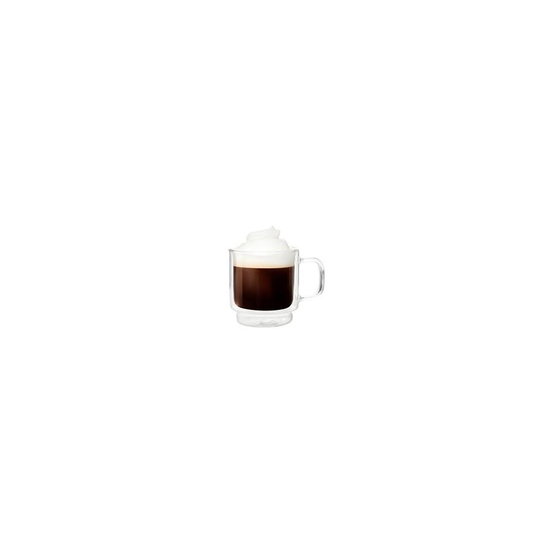 Ensemble de deux tasses à cappuccino double paroi empilable 8,5 oz