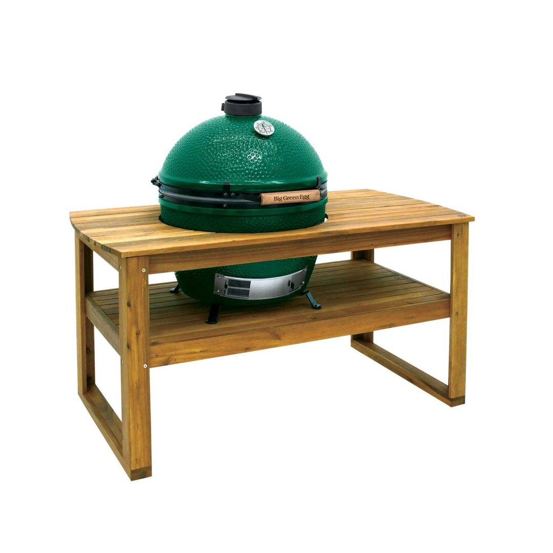 Table en bois d'acacia pour BBQ BGE XLarge