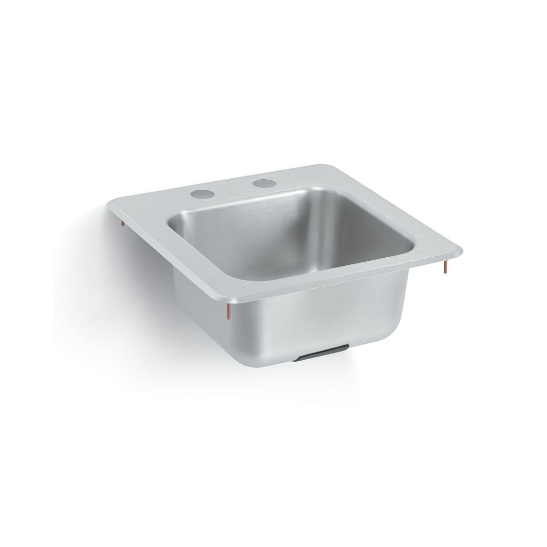 Évier simple encastrable avec robinet et crépine 13" x 17"