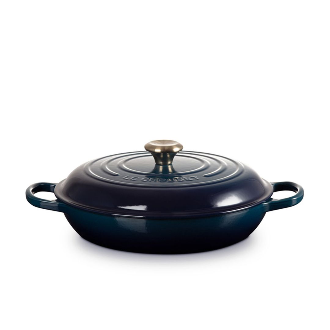 3.5 L Enamelled Cast Iron Braiser with Lid - Agave
