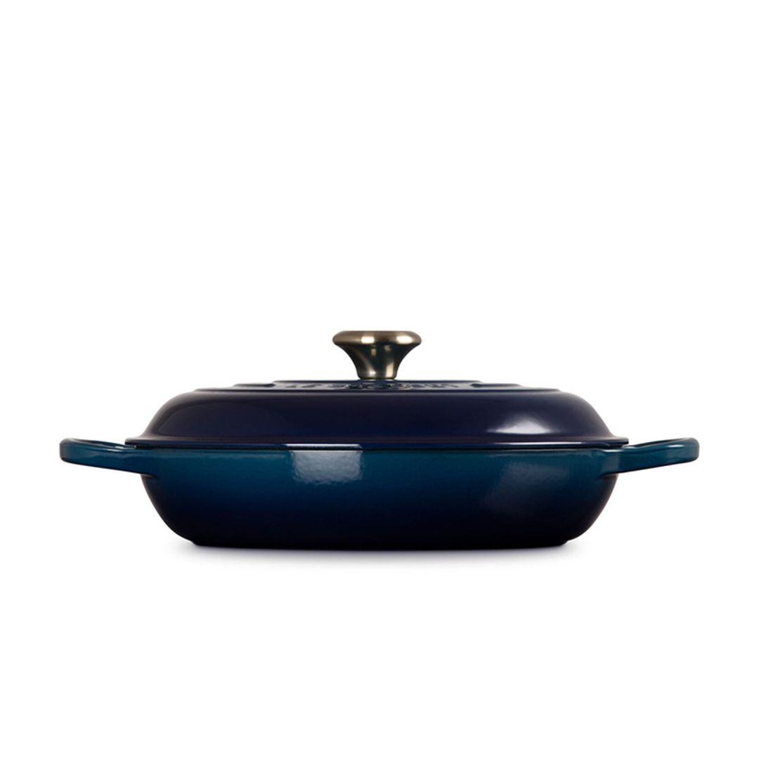 3.5 L Enamelled Cast Iron Braiser with Lid - Agave