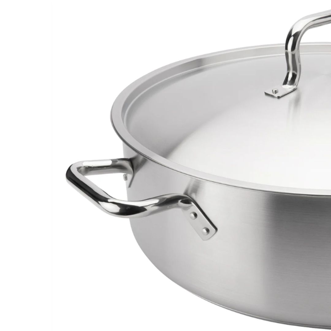 Braisière en acier inoxydable avec couvercle 28,4L - Elements