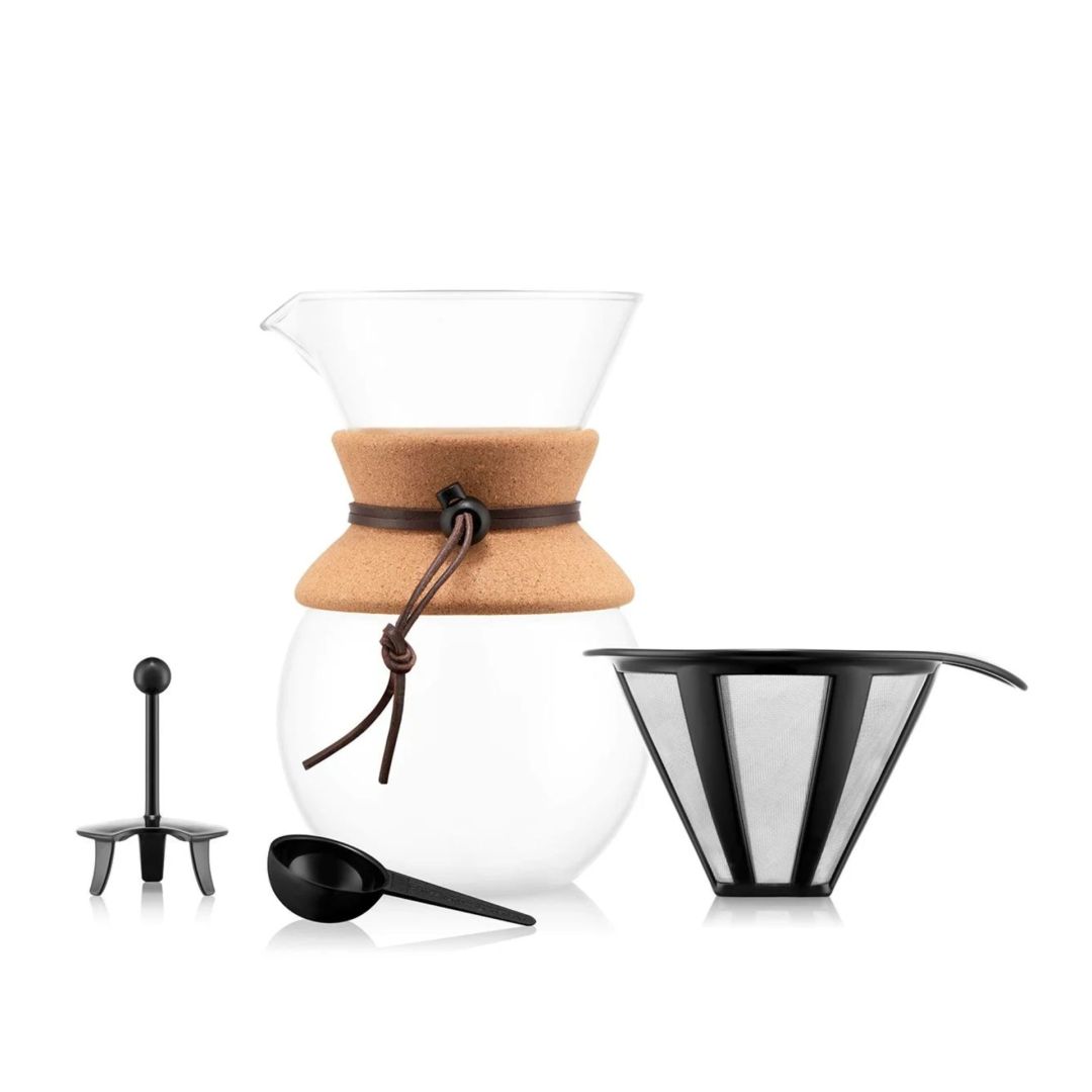 Pour Over coffee maker with permanent filter 1L  