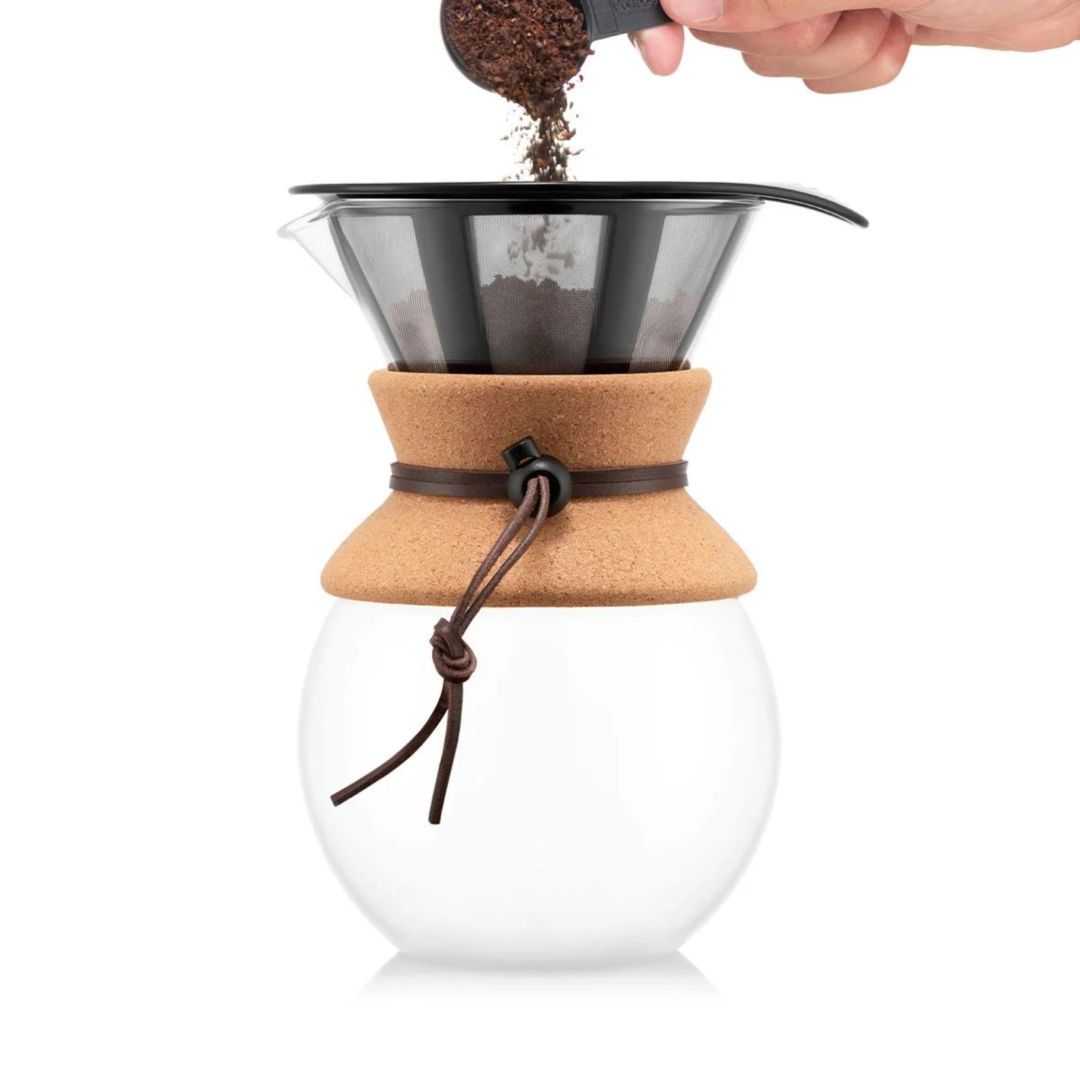 Pour Over coffee maker with permanent filter 1L  